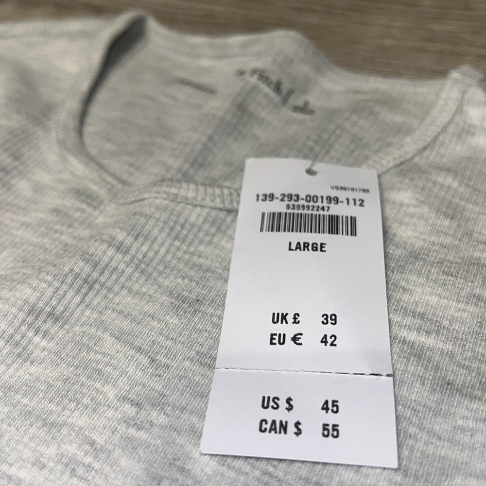 Abercrombie and Fitch featherweight Marl Gray Long Sleeve Bodysuit